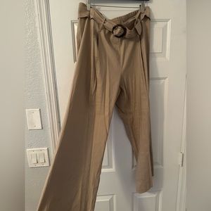 INC Wide leg tan pants.